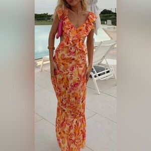 Floral maxi summer dress